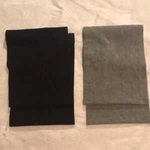 Black and gray infinity scarves